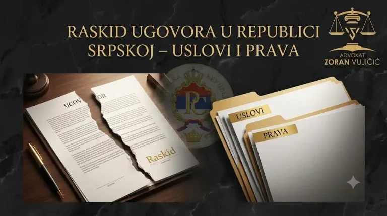 raskid ugovora u Republici Srpskoj