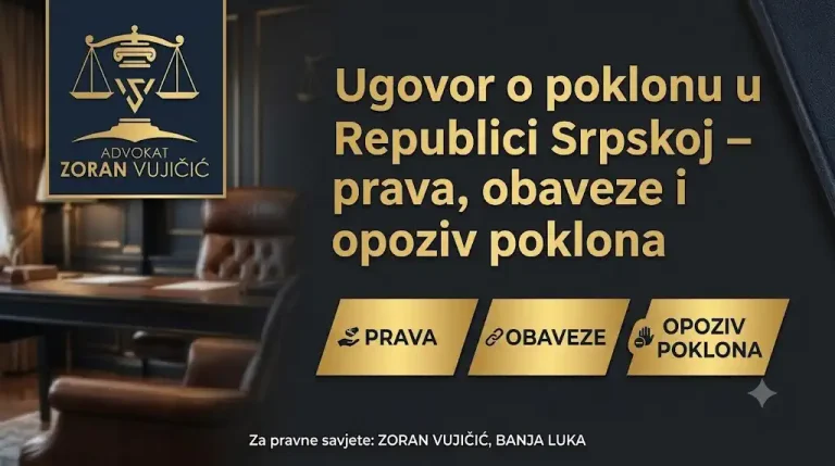 ugovor o poklonu u Republici Srpskoj